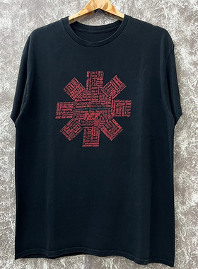 Red Hot Chili Peppers红辣椒乐队专辑短袖T恤cec美式痞帅半袖男