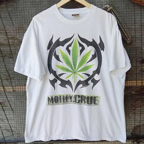 MotleyCrue乐队美式小领口短袖T