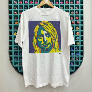 Kurt Cobain致敬科特柯本短袖T恤ulzzang波普艺术美式五分袖棉tee