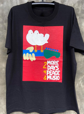 Woodstock 94伍德斯托克音乐节摇滚hiphop短袖街头男女百搭T恤潮