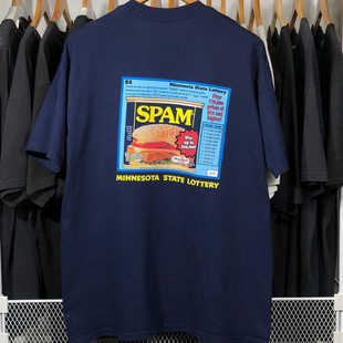 Rock and roll 藏经阁汉堡午餐肉oversize欧美街头百搭短袖T恤潮