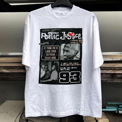 《PoeticJustice》拼贴重磅棉T