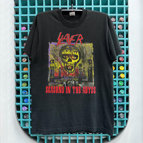 Slayer乐队美式潮牌小领口半袖棉
