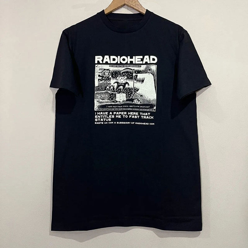 电台司令RadioHead摇滚乐队Vintage古着高街男女短袖美式潮牌T恤图片