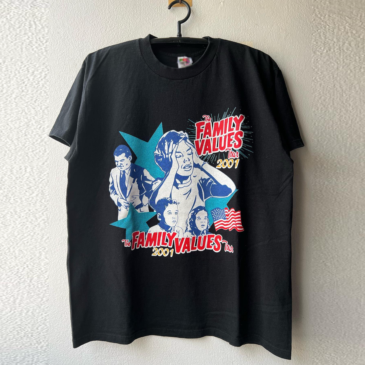 The Family Values Tour 2001音乐节街头短袖T恤哥特风嘻哈潮牌棉