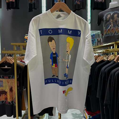 Beavis and Butt-Head恶搞卡通风短袖T恤Cityboy潮流落肩情侣装