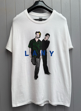 LANY流行乐队复古周边美式街头post-punk潮牌慵懒风重磅棉短袖T恤