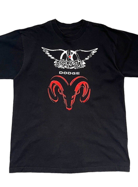 Aerosmith史密斯飞船乐队布鲁斯摇滚短袖T恤hiphop美式质感半袖潮