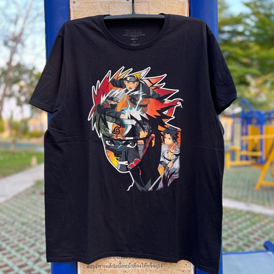 NARUTO主题动漫街头短袖T恤美式vintage古着潮流落肩高级感半袖棉