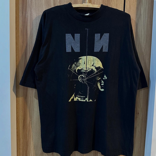 Nine Inch Nails九寸钉乐队潮流落肩post-punk美式复古短袖T恤潮