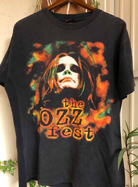 Ozzy Osbourne奥兹·奥斯朋黑色安息日主唱重磅潮牌美式短袖T恤男
