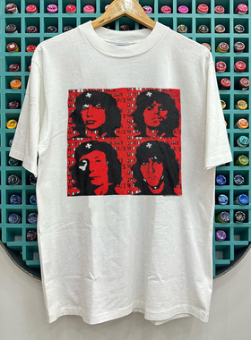 The Rolling Stones滚石乐队短袖T恤vibe人像潮牌美式复古半袖男