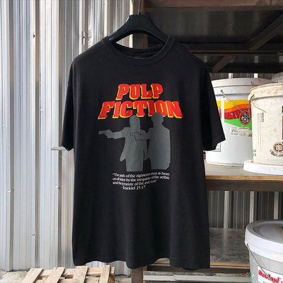 PulpFiction昆汀经典电影周边短袖美式潮牌高街vintage情侣款T恤