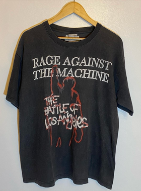 Rage Against The Machine乐队美式复古街头亚文化暗黑短袖T恤潮