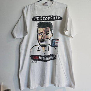 小领口高街潮流落肩重磅纯棉短袖 MTV Awards美式 Music T恤 Video