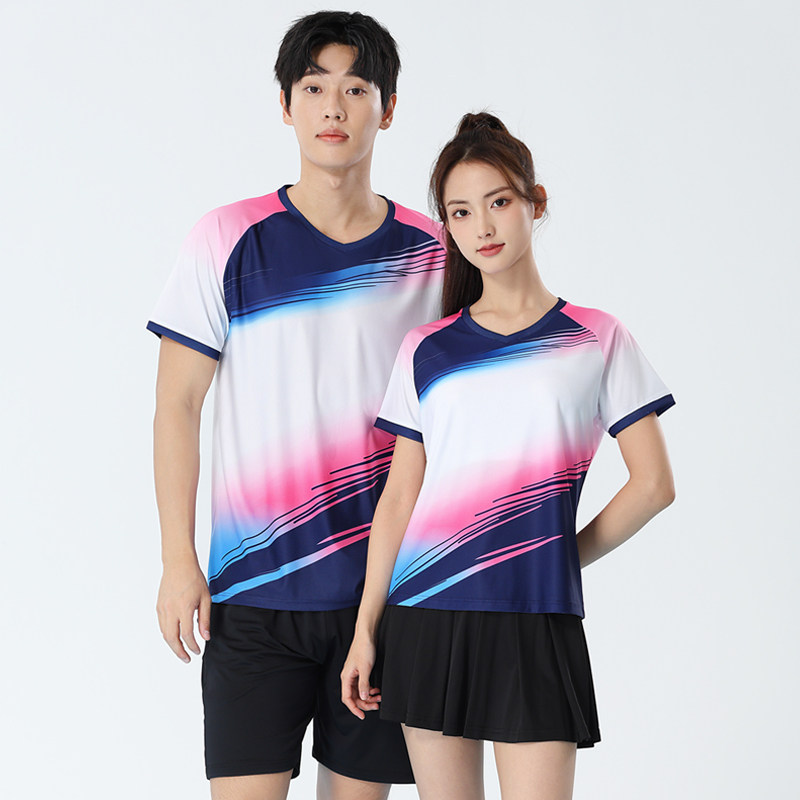新款羽毛球服男女款套装速干透气短袖网球训练服乒乓球运动服定制