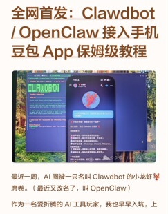 Clawdbot/OpenClaw接入手机豆包App保姆级教程