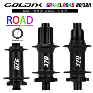 棘轮36T弯头六钉28H32孔轮毂 兼容DT350 R370公路车花鼓 GOLDIX