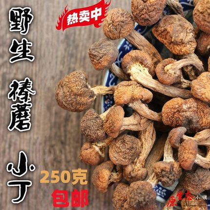 大兴安岭野生榛蘑干货榛蘑丁东北特产榛蘑250克 小鸡炖蘑菇 包邮