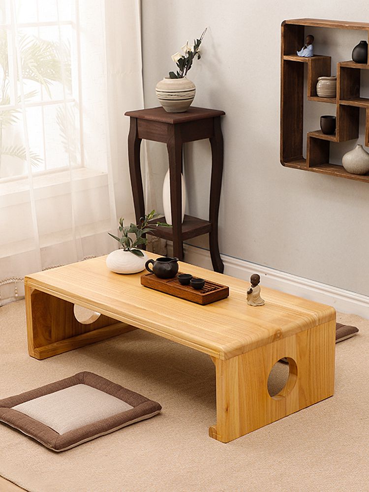 实木仿古古琴桌凳飘窗桌榻榻米茶几地台小炕桌国学培训班桌椅矮凳