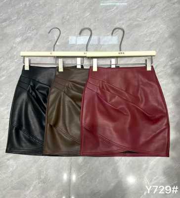 【堂家TXQ】裙子Y729半身包臀职业短款直筒Pu皮裙泉熙正品女秋装