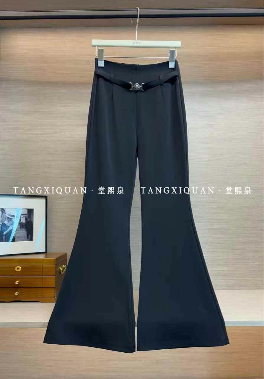 【堂家TXQ】68079喇叭裤高腰裤秋装泉熙正品女装