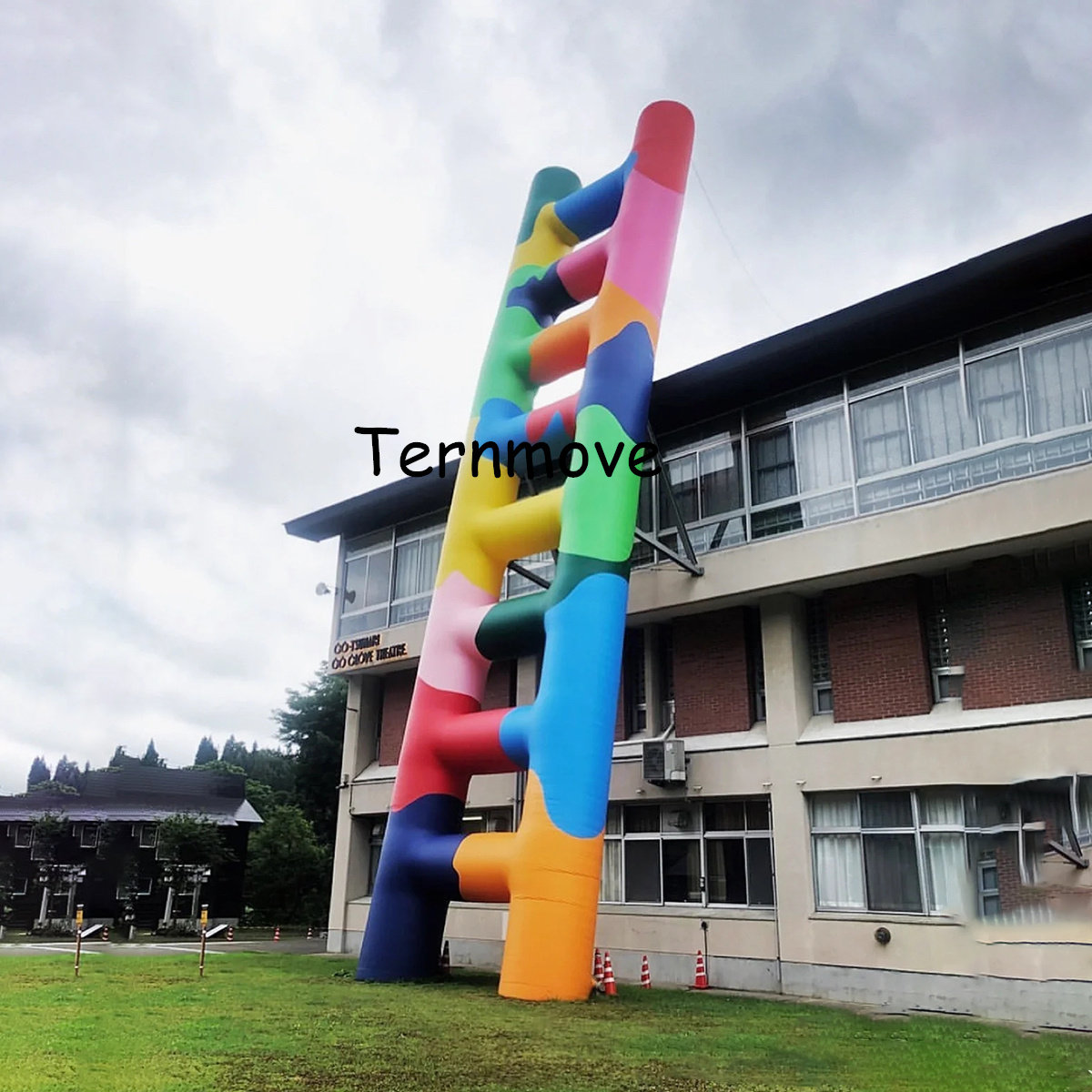 充气卡通梯子气模商场广场美陈装饰气模道具景点打卡创意充气模型