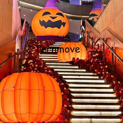 装饰品南瓜装气模充气灯节美陈日万圣节场景布置扮气氛围拍照道具