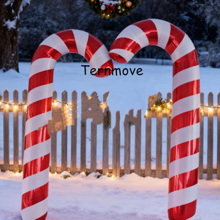 圣诞节糖果拐杖棒装饰品棒子圣诞派对装饰糖果拐杖圣诞充气拐杖