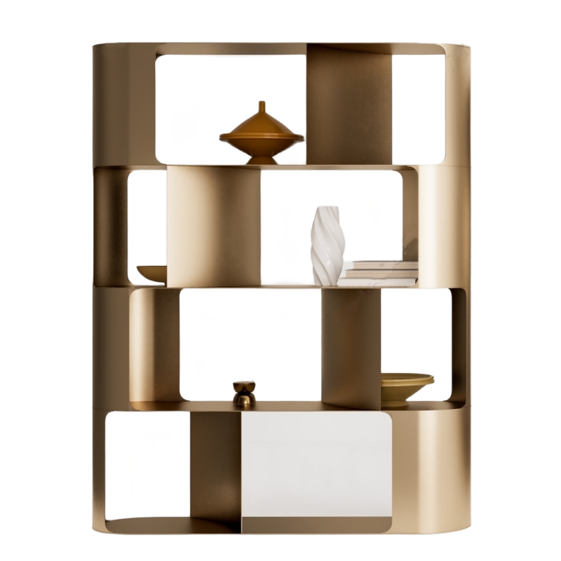 落地书架304不锈钢书柜置物架