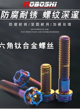 m8钛合金螺丝1.25卡钳泵螺丝烧蓝