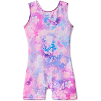 亚马逊儿童体操服芭蕾舞练功服渐变色粉色蝴蝶Girl Kid Leotard