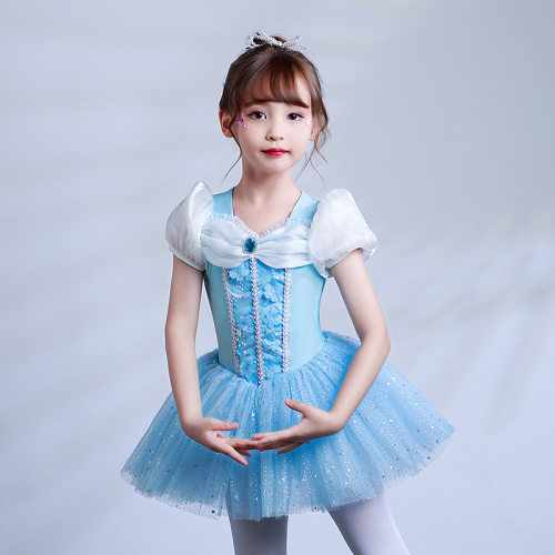 芭蕾舞裙舞台演出服灰姑娘艾莎