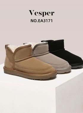 澳洲EVER厚底开叉棉靴筒舒适羊毛内里保暖时尚雪地靴EA3171 /3170