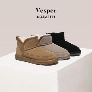澳洲EVER厚底开叉棉靴筒舒适羊毛内里保暖时尚 3170 雪地靴EA3171