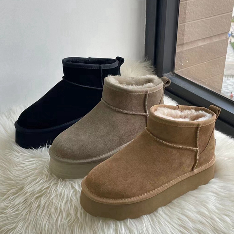 tarramarra羊毛雪地靴厚底鞋圆头