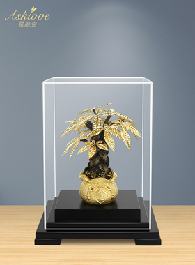 金箔金钱树酒柜装饰装饰品家庭客厅办公室金钱树创意开幕礼物