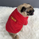 巴哥犬法斗衣服秋冬装 加绒网红卫衣喜庆过年衣服斗牛犬胖狗狗衣服