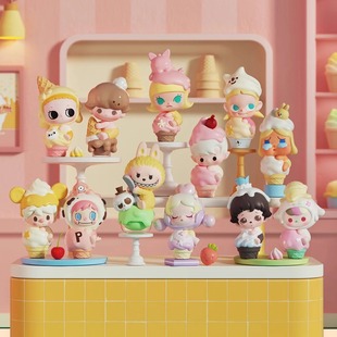 POP 泡泡玛特 BEAN泡泡萌粒冰淇淋甜筒杯系列公仔玩具女 正品