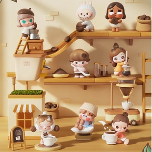 咖啡工厂系列萌粒盲袋手办摆件确认款 MART 泡泡玛特POP 正品