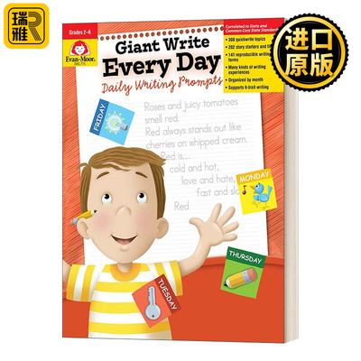 日常精致写作 二到六年级 英文原版 Evan-Moor Giant Write Every Day 美国加州小学英语教辅教材 evanmoor 英文版 Jo Ellen Moore