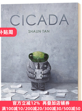 Cicada 蝉 陈志勇 英文原版绘本 Shaun Tan 青少年小学生课外阅读书 绯红树异星人埃里克外郊区的故事兔子抵岸作者 进口英语书籍