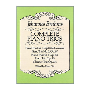 Johannes Complete 约翰内斯·勃拉姆斯钢琴三重奏全谱 Trios Brahms Piano