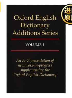 英文原版 Oxford English Dictionary Additions Series: Volume 1 牛津英语大词典增补本 精装第一卷