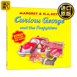 Curious George and the Firefighters 好奇猴乔治和消防员 儿童绘本 含贴纸和音频
