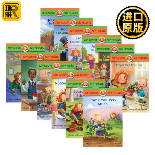 稀奇古怪小朱迪系列和她的伙伴12册 Judy Moody and Friends 英文原版 情商启蒙校园正能量小说 全彩儿童英语章节桥梁书 英文版