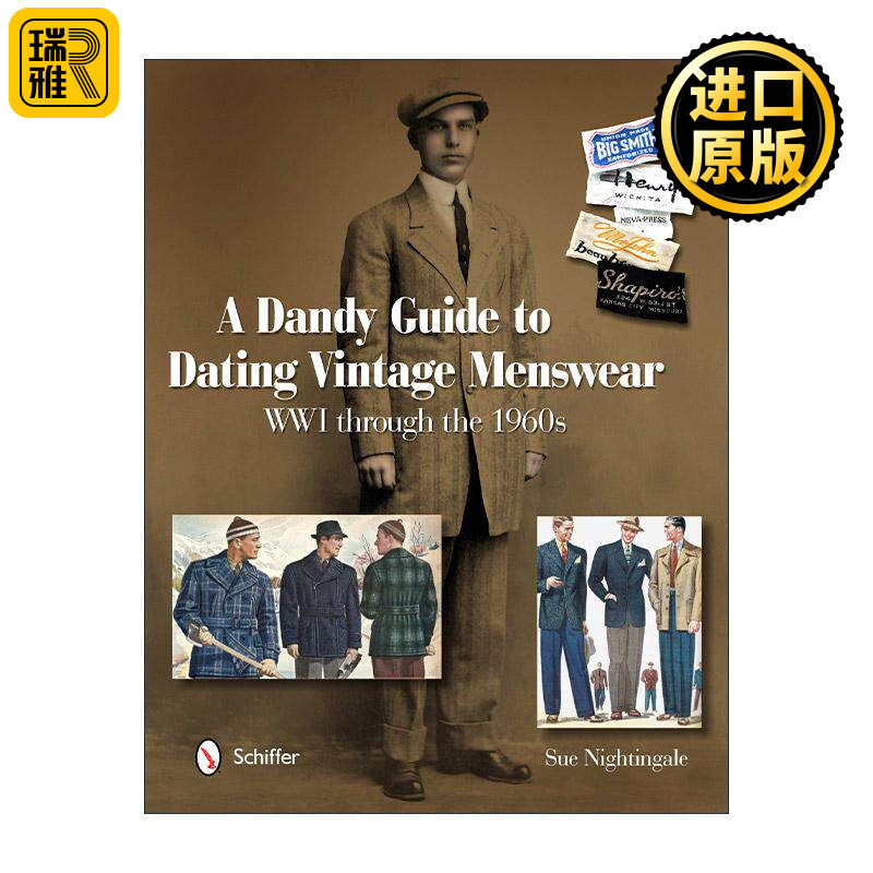 英文原版 A Dandy Guide to Dating Vintage Menswear 复古约会男装时尚指南 苏·南丁格尔 精装 英文版 进口英语原版书籍