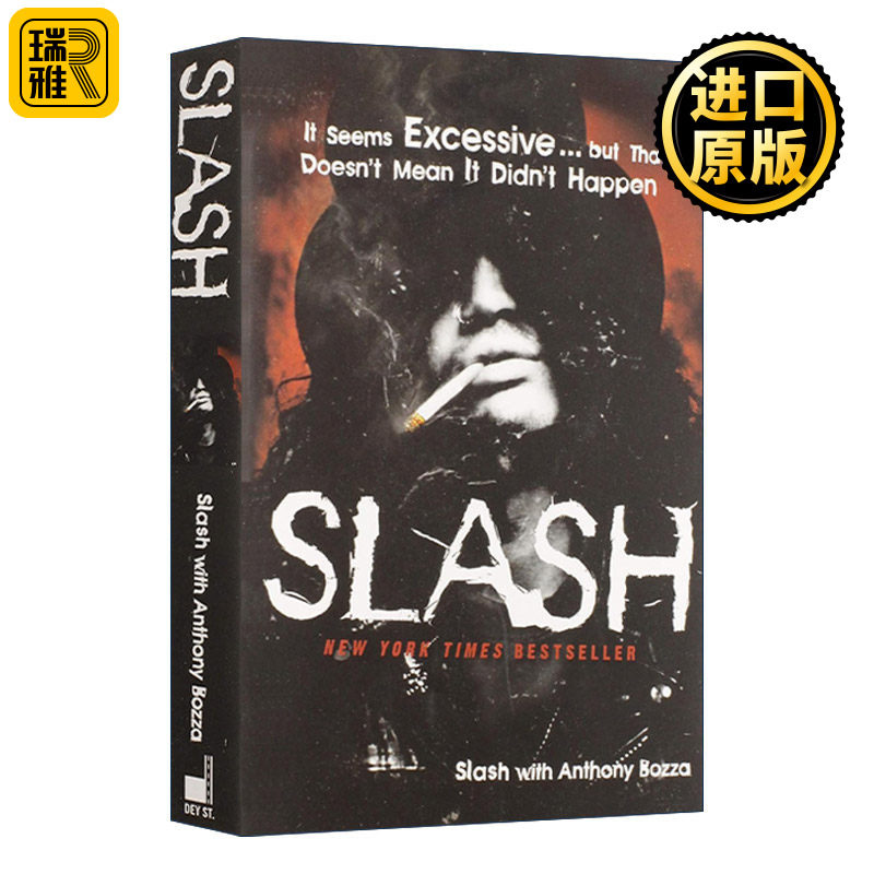 英文原版 Slash 斯莱史 枪花乐队主音吉他手自传 英文版 进口英语原版书籍