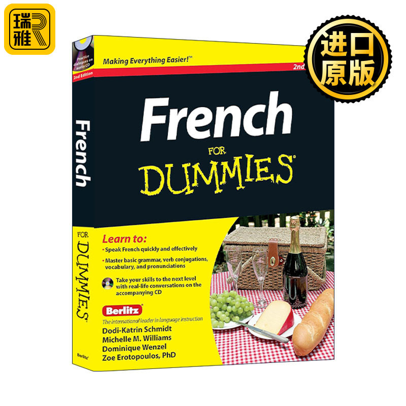 原版 French for Dummies 法语入门 含光盘 第2版 进口原版书籍