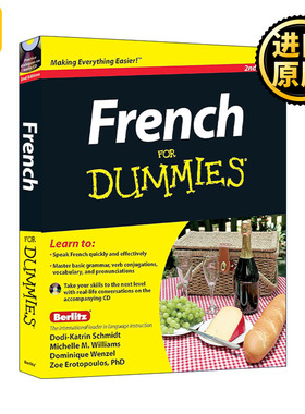 原版 French for Dummies 法语入门 含光盘 第2版 进口原版书籍